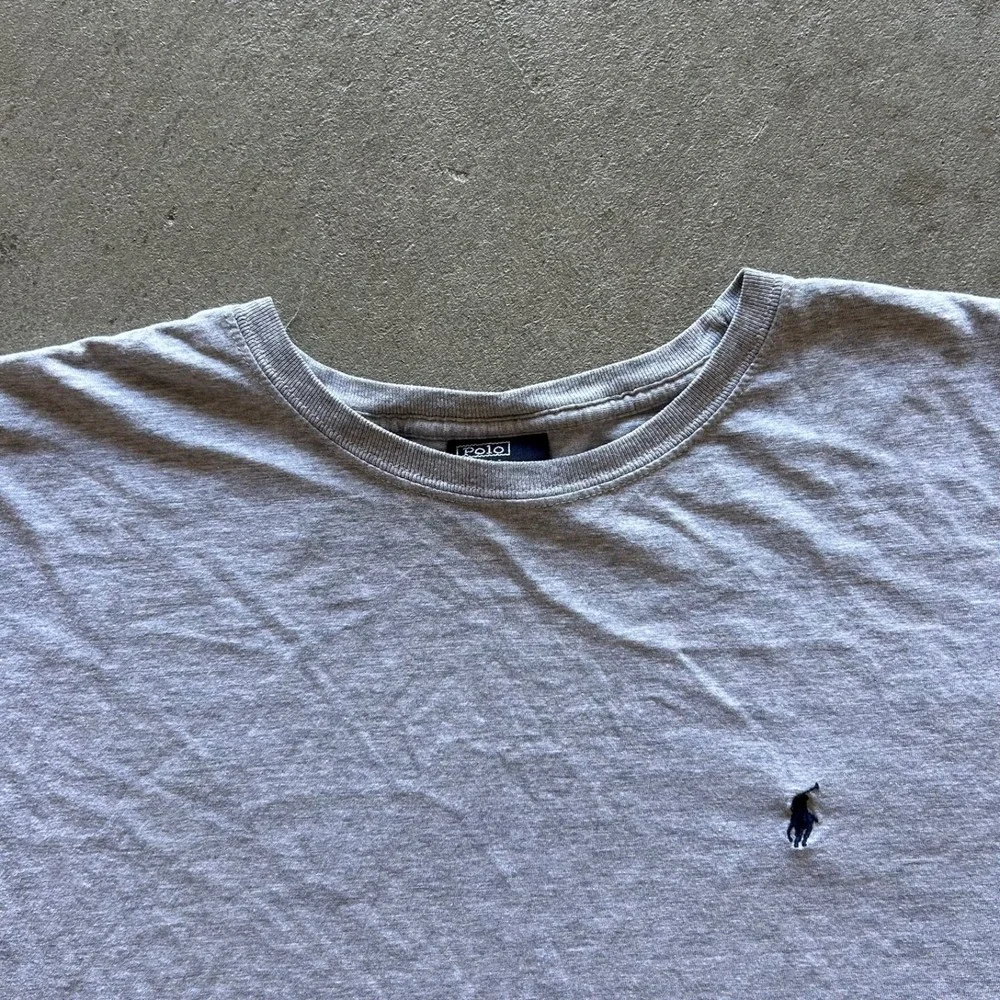 Vintage 90s Polo Ralph Lauren Shirt Size XL Gray Embroidered Pony Logo